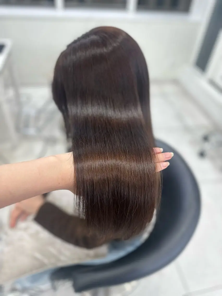 ロング カラー ブラウンカラー チョコレートブラウン イルミナカラー トリートメント ヘアカラー 艶髪／ブリーチ🌟 銀座/HARUKAのヘアスタイル