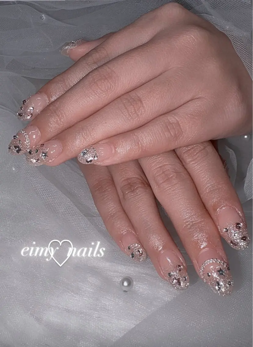 ネイル フラッシュネイル グラデーション 韓国ネイル ラメ(グリッター) ワンホンネイル ハンドネイル eimy nails♡のネイルデザイン
