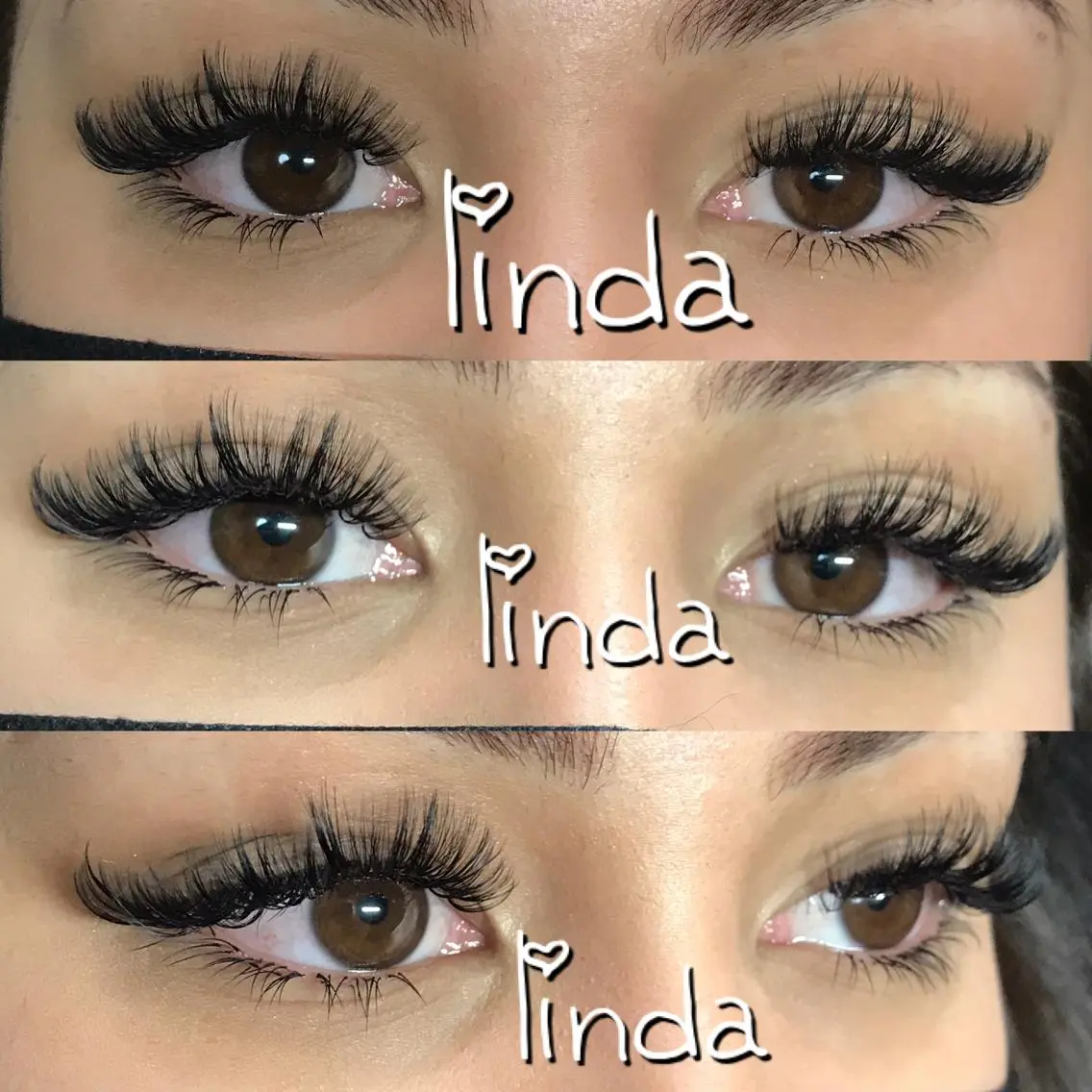 マツエク・マツパ 付け放題 ボリュームラッシュ linda lashesのマツエク・マツパデザイン