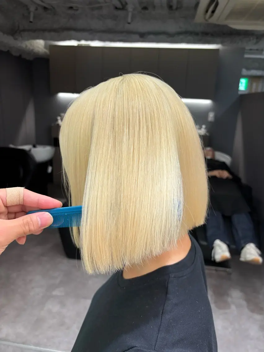 【🫧ミニモ限定‼️脱プリン🫧】リタッチのみのメニューです‼️ケアブリーチでキレが少なめに🔫の写真