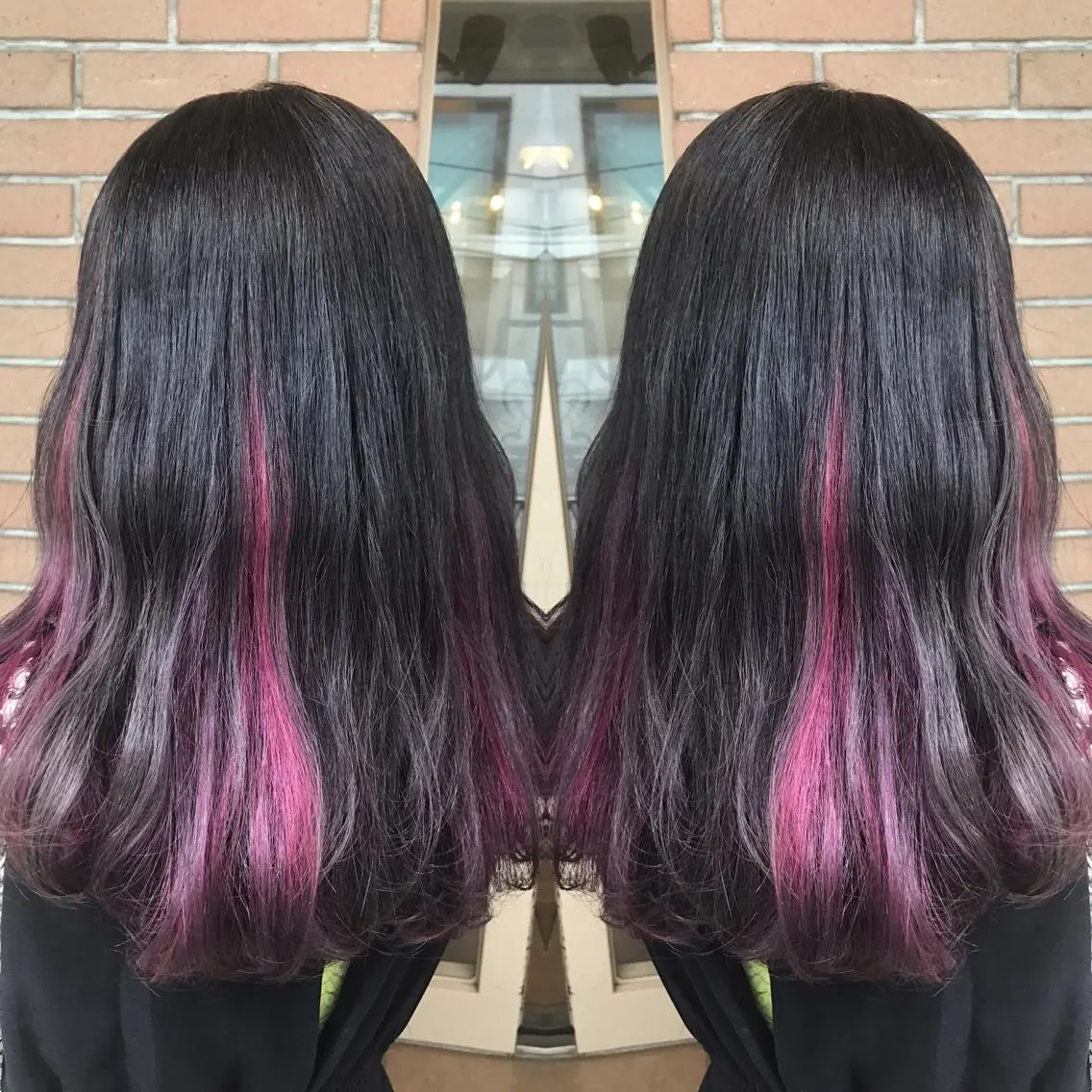 セミロング カラー パーマ ヘアアレンジ メンズ キッズ ネイル マツエク・マツパ メンズインナーカラー ダブルカラー インナーカラー サロンドミルク 渋谷高比良のヘアスタイル
