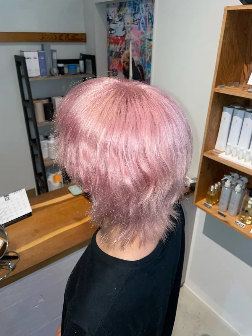 ショート カラー メンズ メンズブリーチ ブリーチ ヘアカラー 林 菜穂実のヘアスタイル