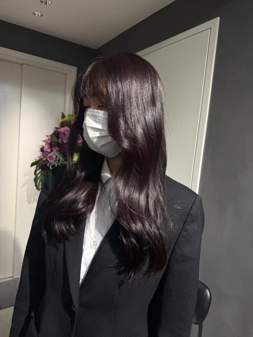 ロング カラー ブラウンカラー ラベンダーカラー 韓国・透明感カラー ／堀江／みずき🐩のヘアスタイル