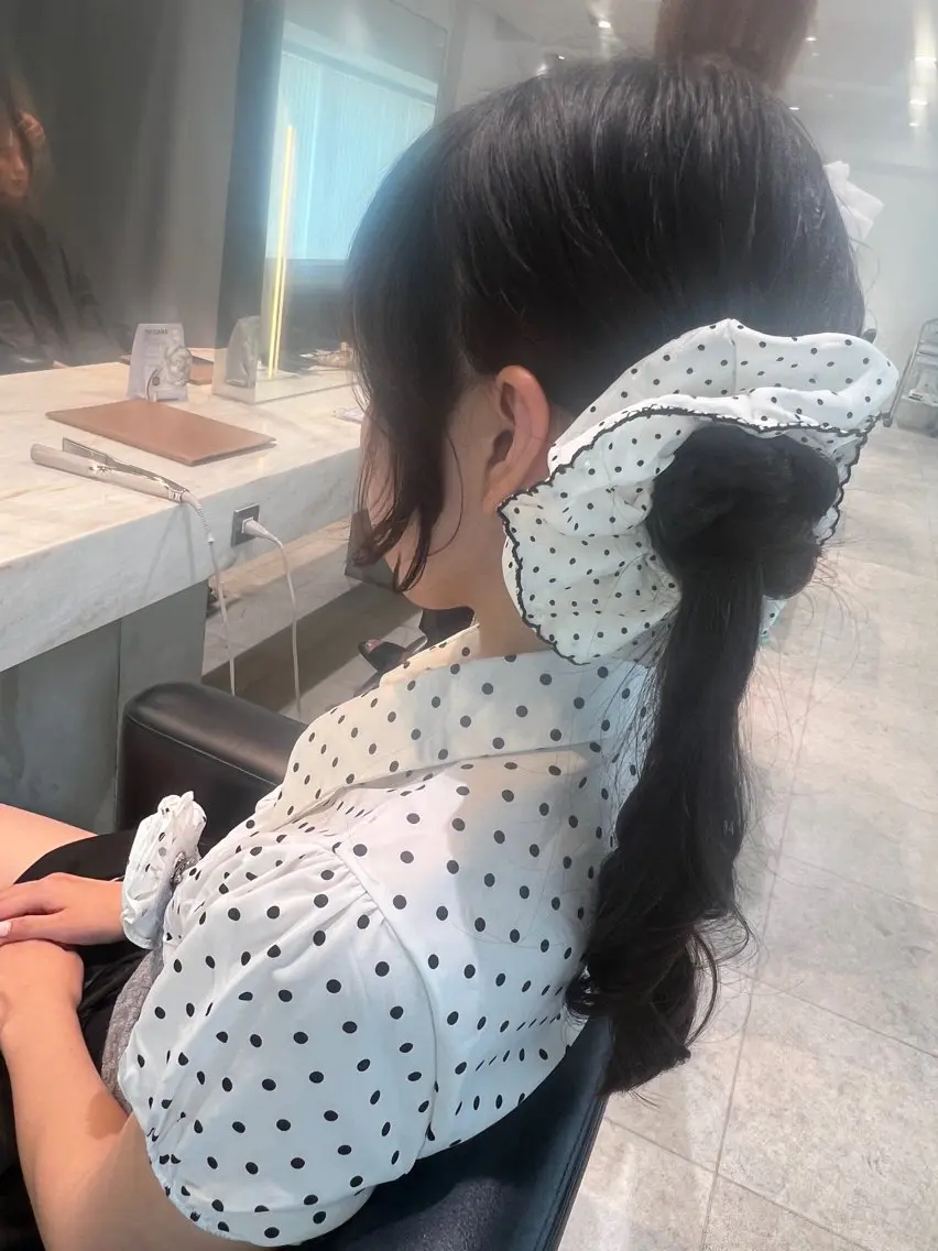 ヘアアレンジ ヘアメ／艶カラー／ りこのヘアスタイル