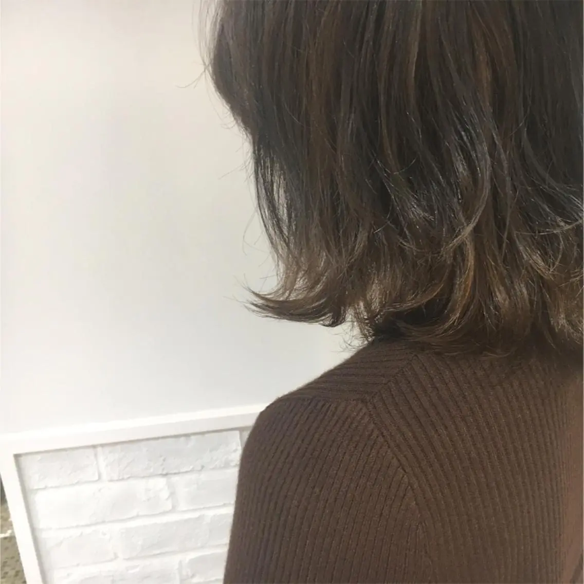 ミディアム カラー グラデーションカラー ハイライトカラー ハイライト 江原 彩華のヘアスタイル