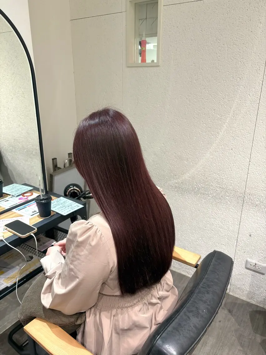 ロング カラー ブラウンカラー レッドカラー レッドブラウン ヘアカラー cocotteひな /カラーモデル🌼のヘアスタイル