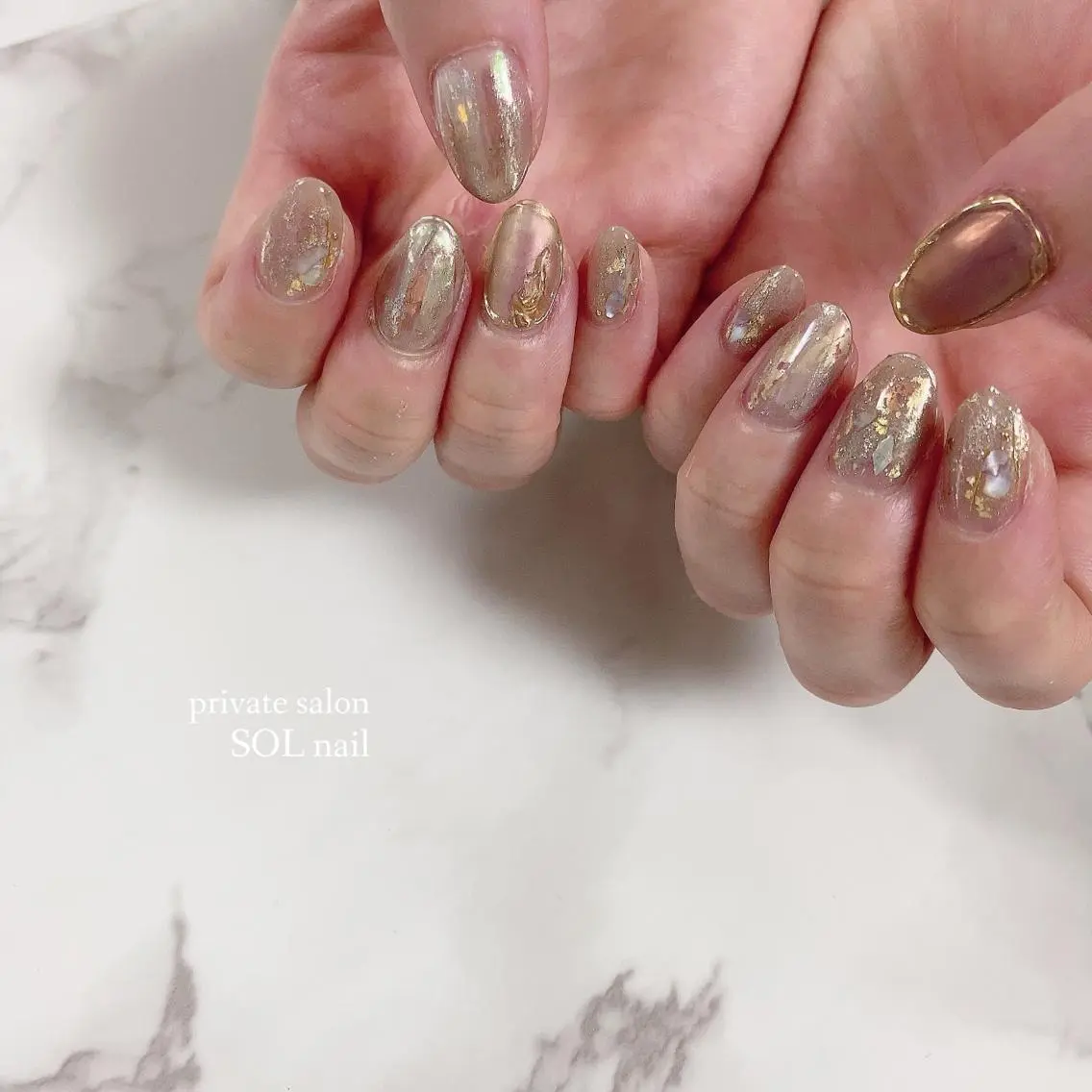 ネイル ミラーネイル SOL NAILのネイルデザイン