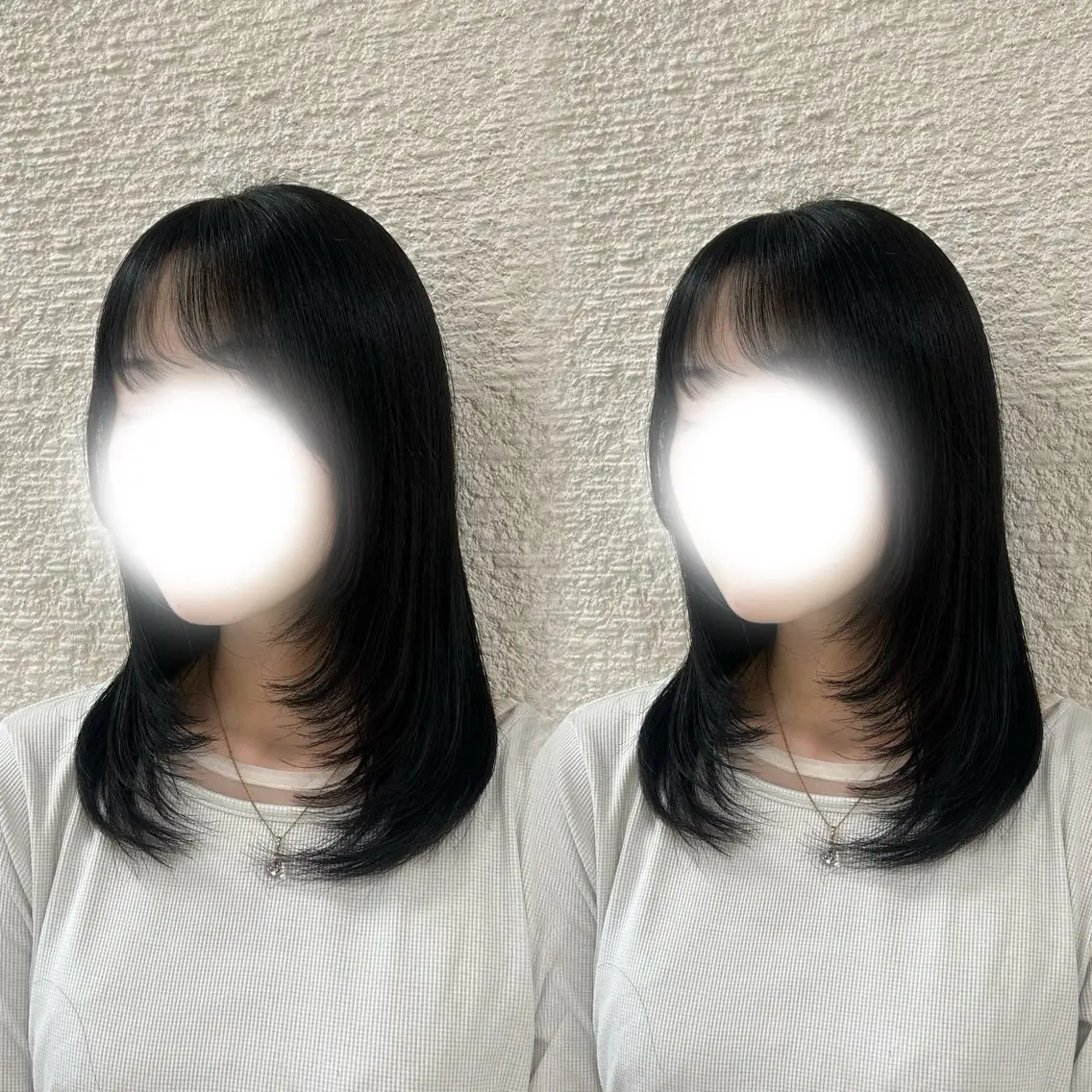 セミロング ヘアアレンジ レイヤーカット 小顔カット カット トリートメント ヘアセット ベージュ/つや髪/ レイヤー／ゆいなのヘアスタイル