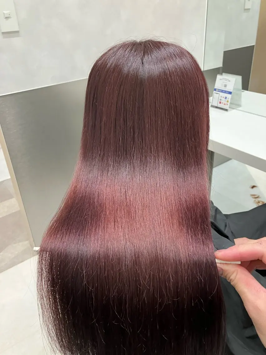 ロング カラー カット ヘアカラー トリートメント 💖ブリーチなし透明 感💖ASAHIのヘアスタイル
