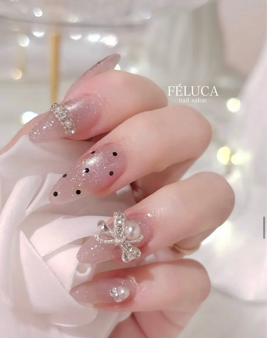 ネイル チークネイル ツイードネイル ワンホンネイル 冬ネイル ハンドネイル FELUCA rinaのネイルデザイン
