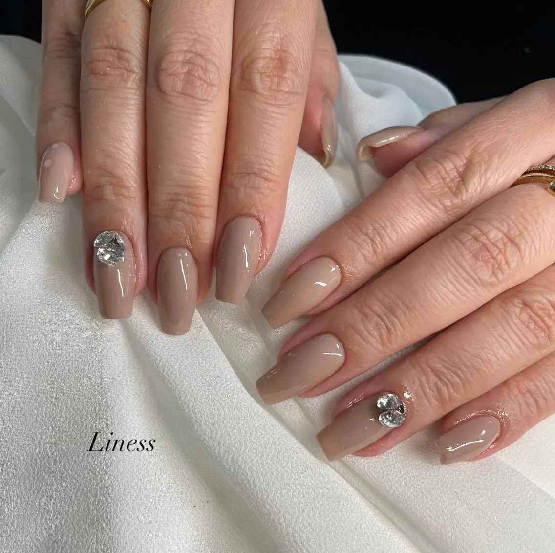 ネイル アートネイル ワンカラーネイル nailsalon Linessのネイルデザイン