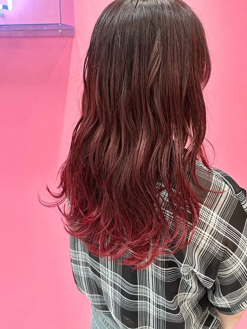ロング カラー グラデーションカラー 💘韓国カラー💘 クルミのヘアスタイル