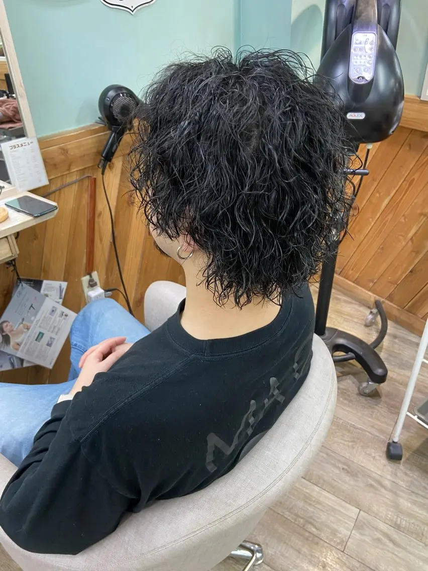 パーマ メンズ メンズパーマ 河村 怜奈のヘアスタイル