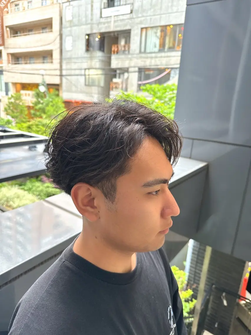 パーマ メンズ カット パーマ 河野 悠のヘアスタイル