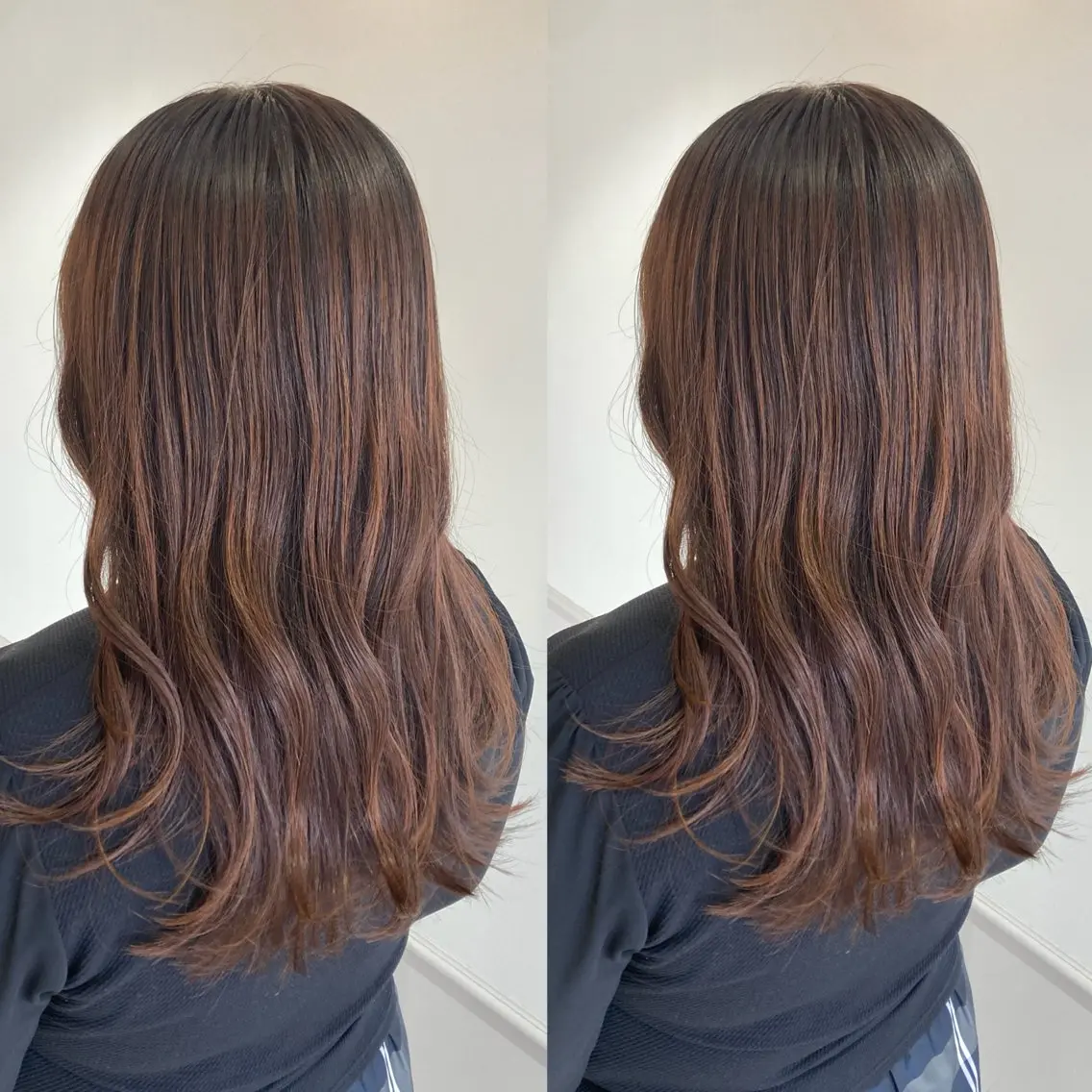セミロング カラー ブラウンカラー み うのヘアスタイル
