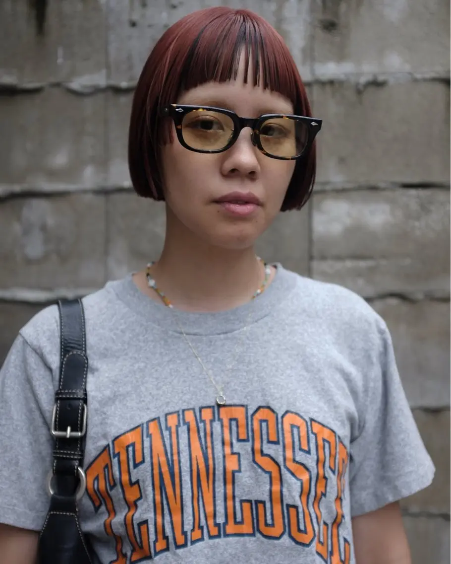 ショート カラー 黒髪 オレンジ レッドカラー ヘアカラー トリートメント デザインカラー特化 中谷蓮のヘアスタイル