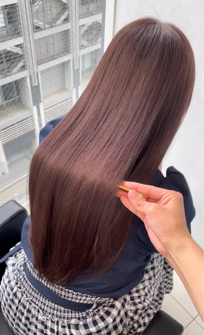 セミロング カラー ケアカラー ✨髪質改善✨美髪 矯正🫧小泉のヘアスタイル