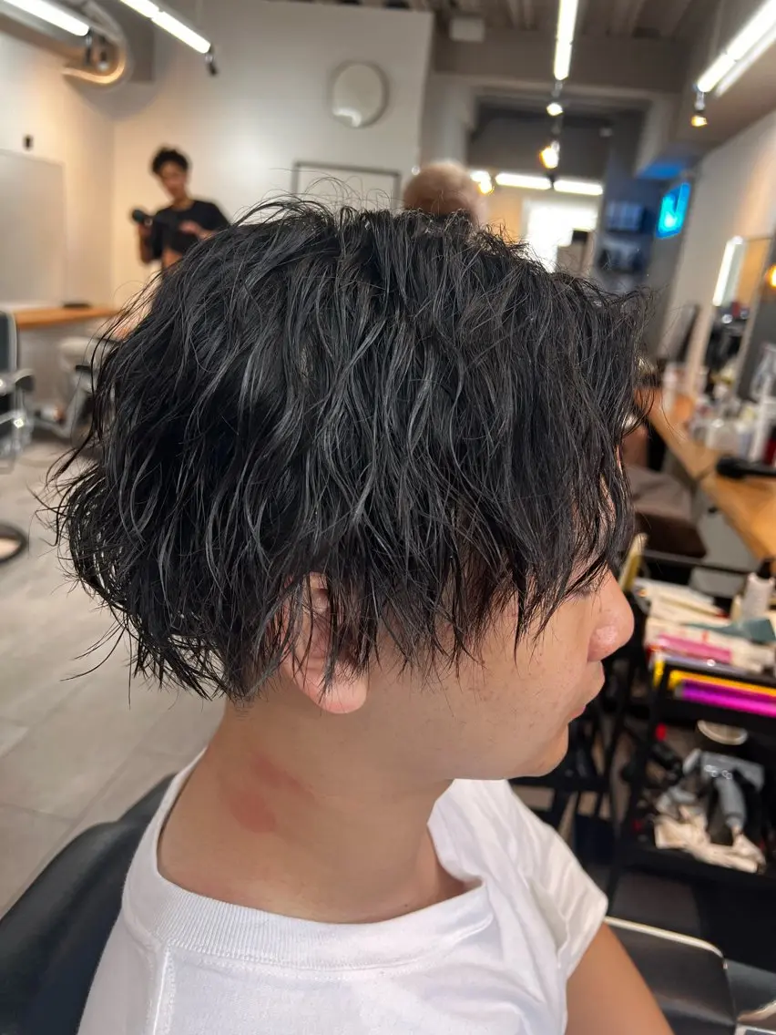 ショート カット パーマ メンズカット、パーマ 特化🔥🌊瀬川竜生のヘアスタイル