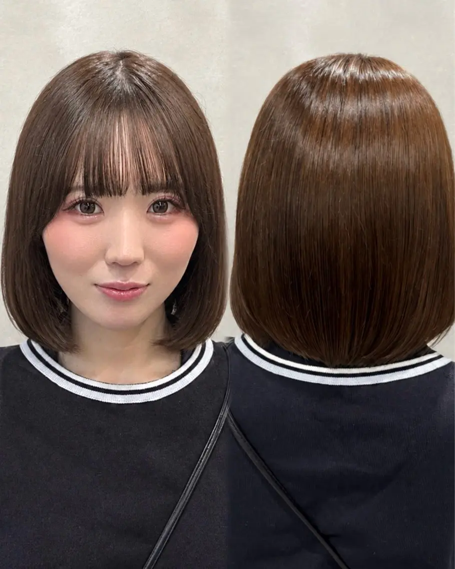 ショート カラー 似合わせカット ヘアカラー 上品♡ブラウン💎 アレンジ🩰Rimiのヘアスタイル