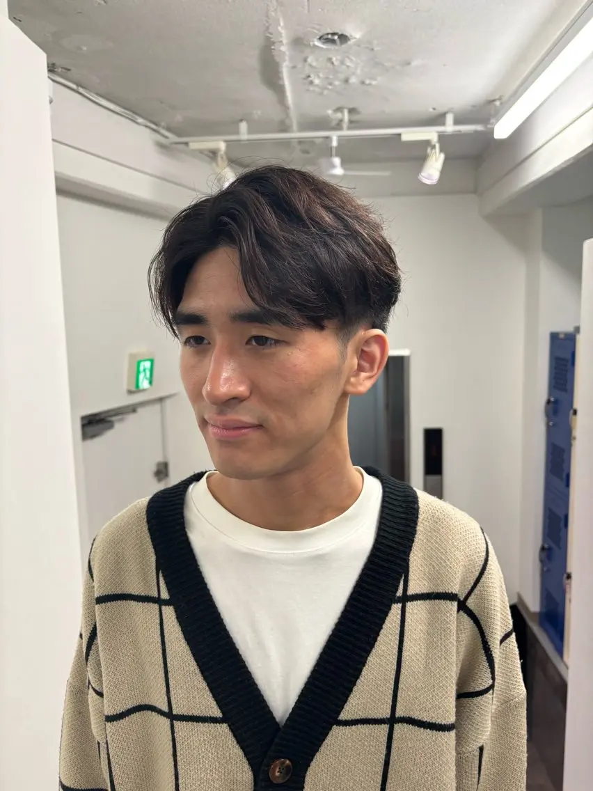 ショート メンズ センターパート 【メンズヘア特化】 オオヤチユソラのヘアスタイル