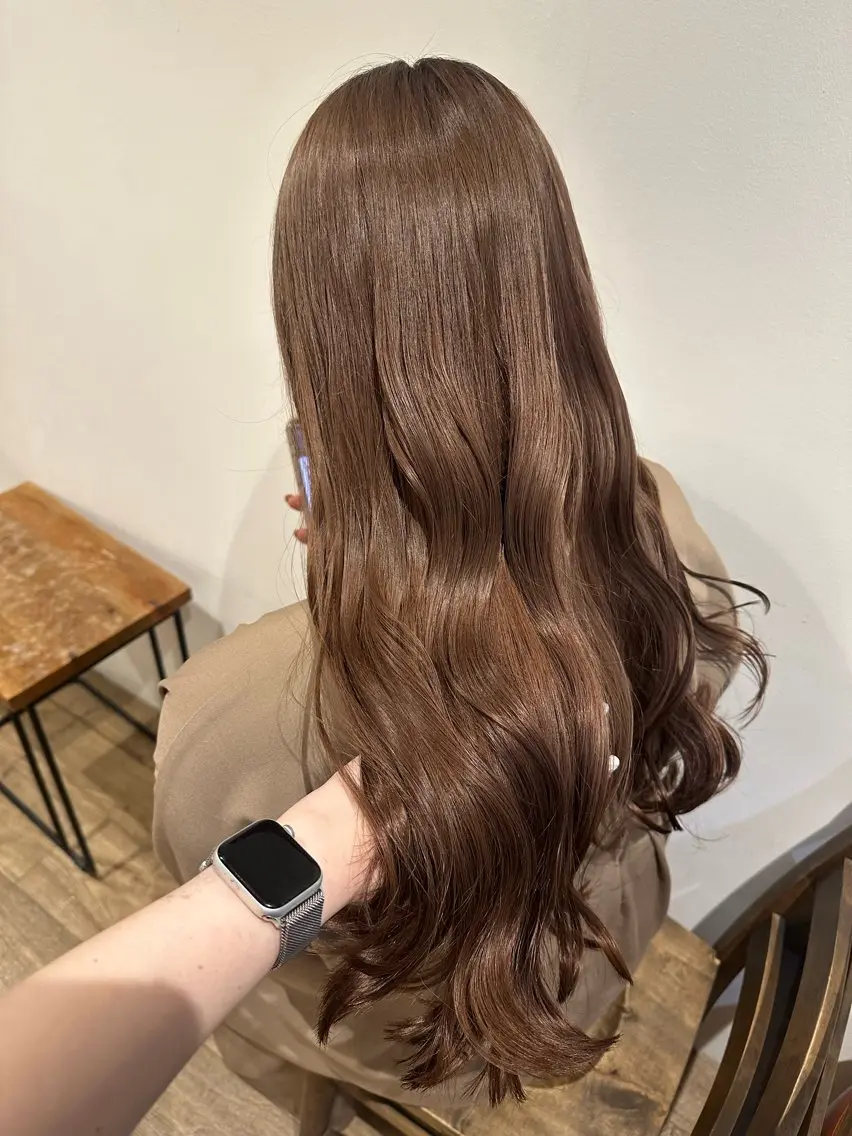 ロング カラー ヘアアレンジ ヘアカラー トリートメント Himawari♡ 柔らかいカラーのヘアスタイル