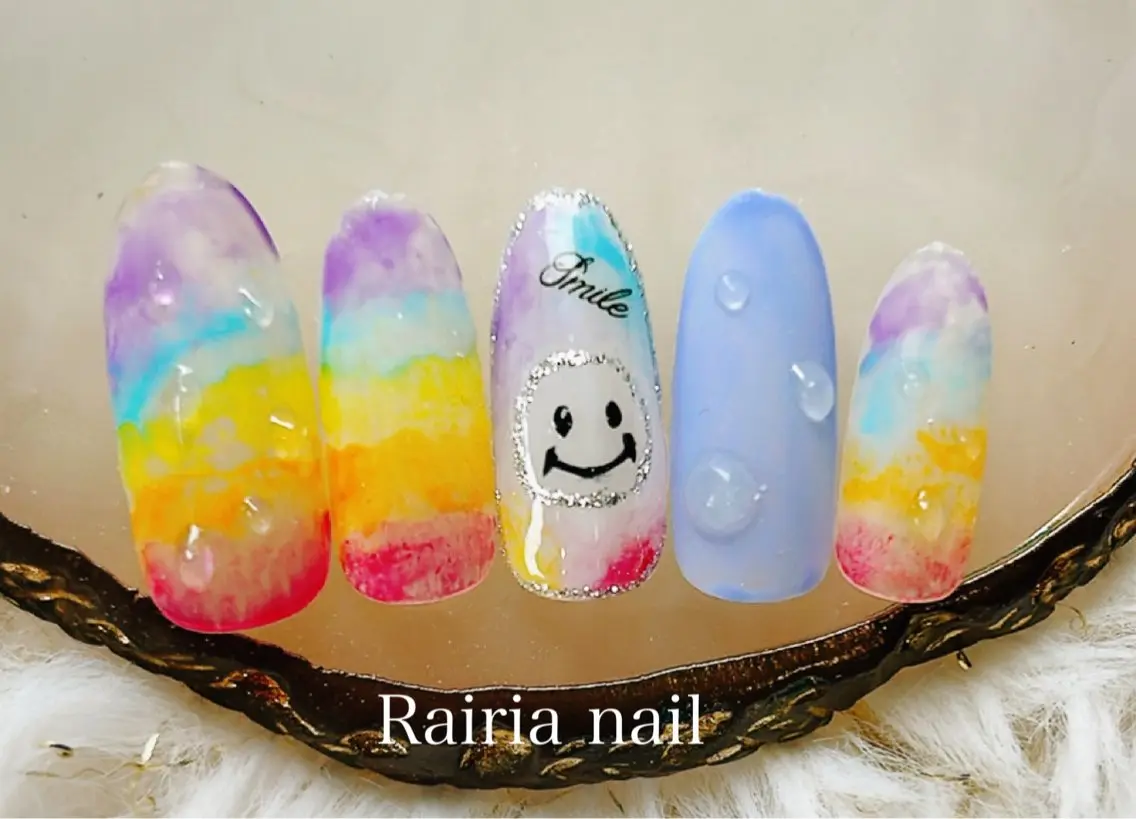 ネイル アートネイル ジェルネイル 持ち込み ニュアンスネイル パラジェル Rairia nail本八幡店のネイルデザイン