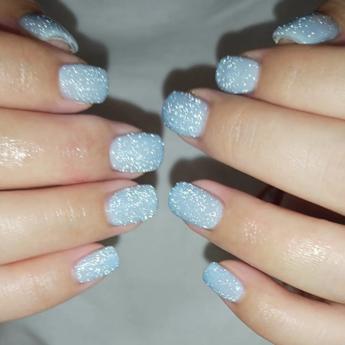 ネイル ブルー フラッシュネイル キラキラネイル 水色 持ち込み ハンドネイル owlnail /持込みデザイン専門のネイルデザイン