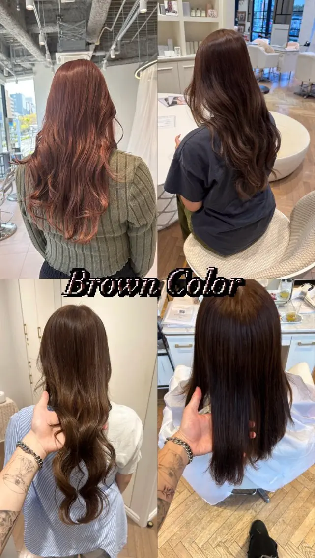 ロング カラー カット ヘアカラー 韓国レイヤー🇰🇷 ✨🎀カナヤのヘアスタイル