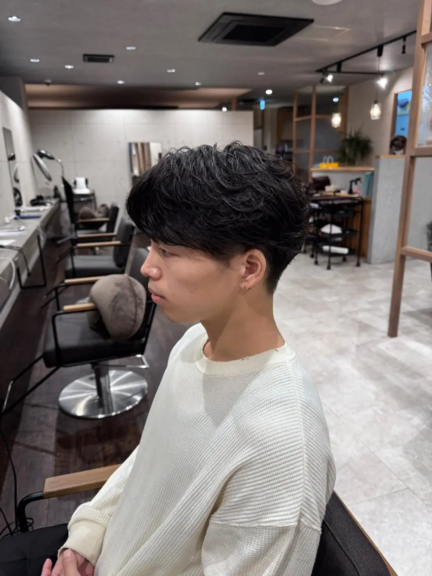 ショート パーマ メンズ キッズ フェザーパーマ メンズパーマ 縮毛矯正/パーマ TSUBASAのヘアスタイル