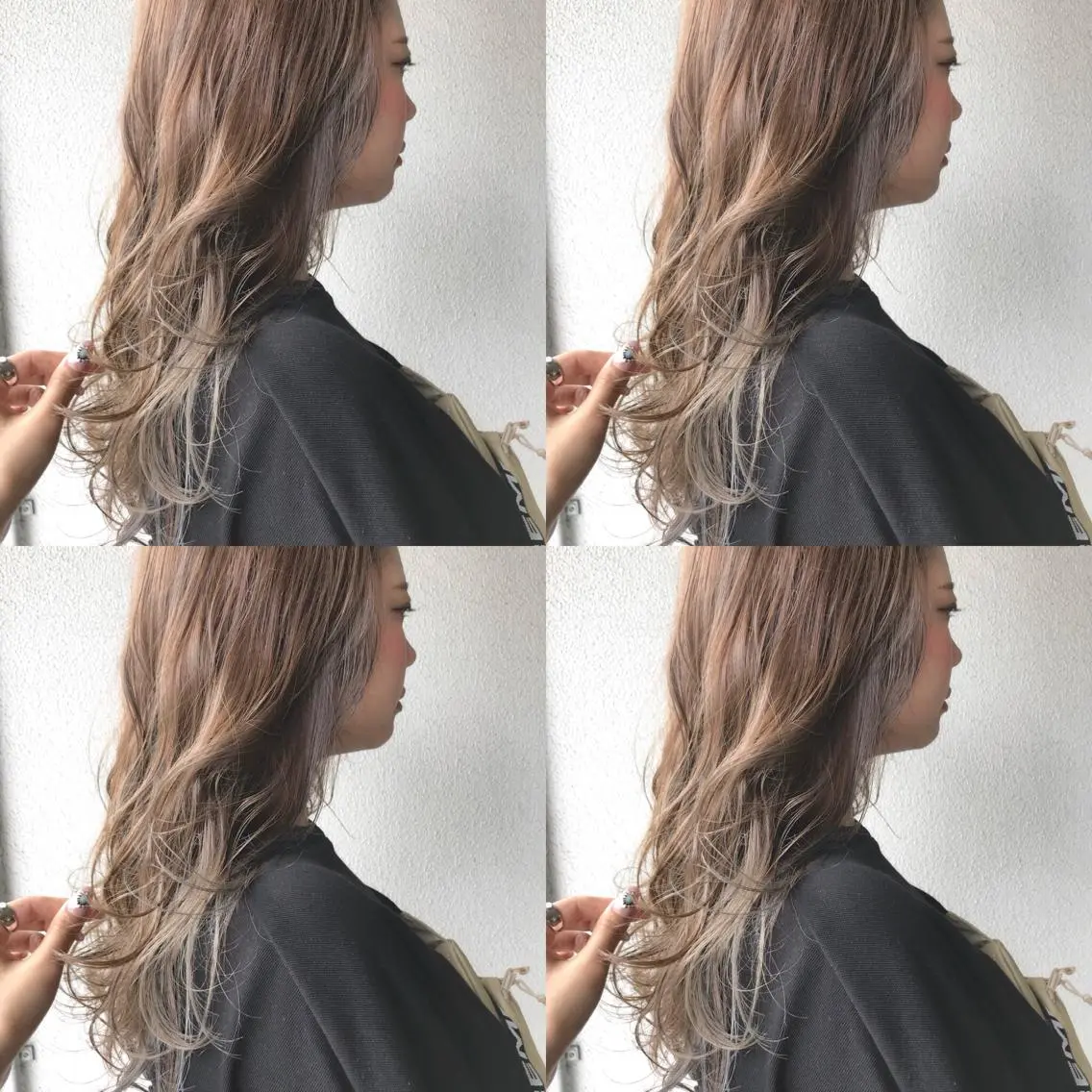 ロング カラー ヘアアレンジ マツエク・マツパ アッシュ ベージュカラー ハイライトカラー ハイライト Kawaguchi Arisaのヘアスタイル