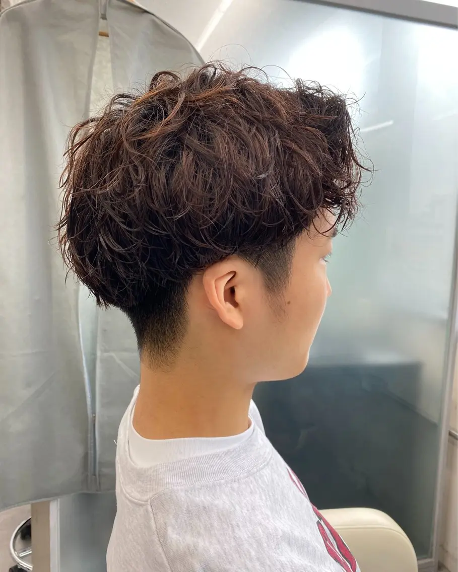 ショート パーマ カット ヘアカラー メンズ特化 江坂 今井魁人のヘアスタイル