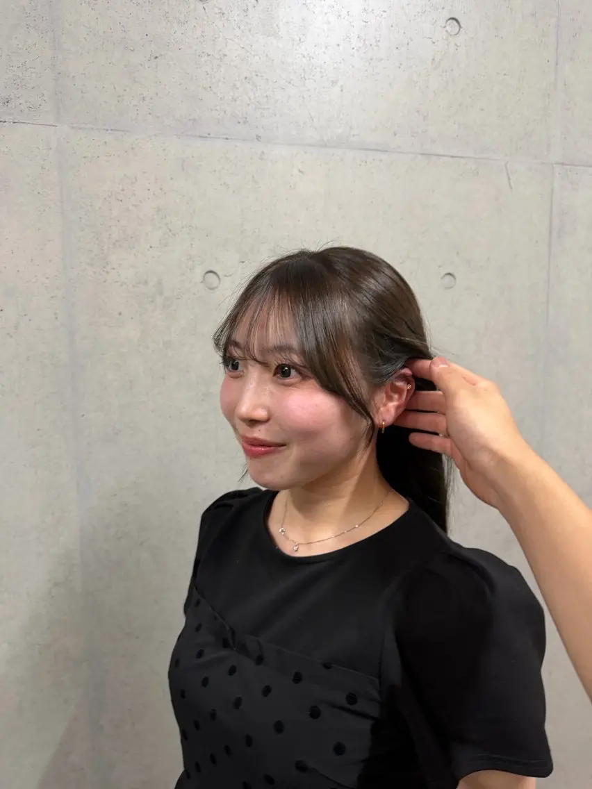 ロング オオエ トア/カットモデルのヘアスタイル