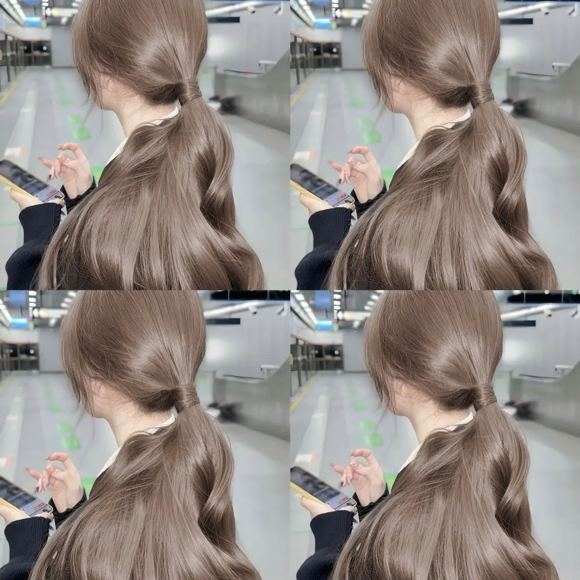 ミディアム ヘアカラー トリートメント ヘッドスパ 透明感♡グレージュ ♡ミルクティー♡のヘアスタイル