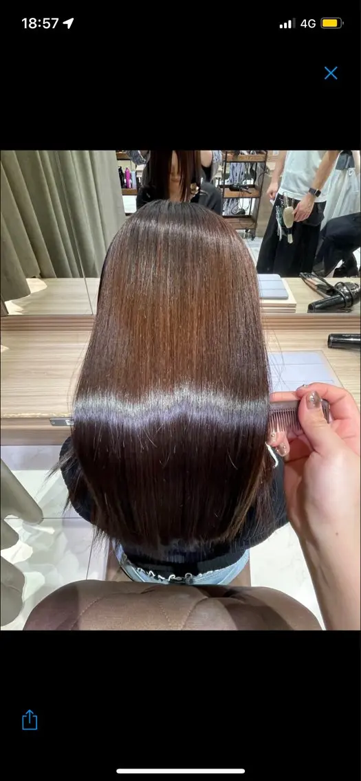 セミロング 縮毛矯正 華澄🌸カラーモデル 縮毛モデル募集中🌸のヘアスタイル