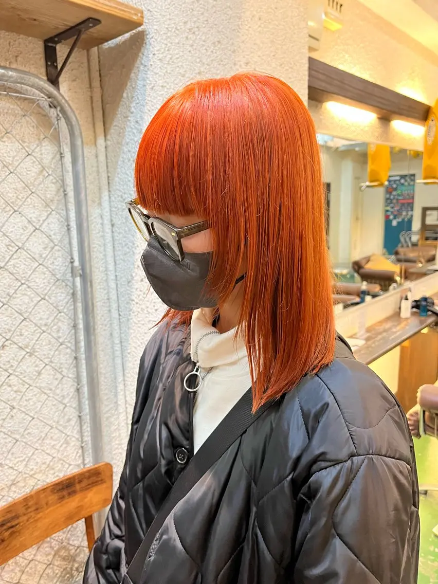 ミディアム カラー ハイトーンを育てる ブリーチカラー/牧原のヘアスタイル