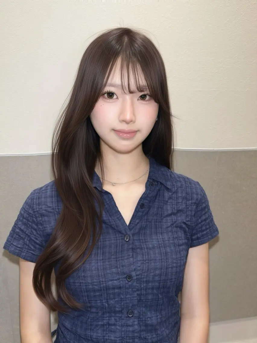 ロング ピンクブラウン 顔まわりレイヤー 顔周りカット 韓国風ヘア レイヤーカット ヘアカラー ゆうな/レイヤー‎ 🎀艶カラー/‎京都のヘアスタイル