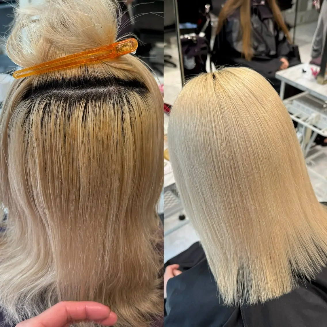 ミディアム カラー ベージュカラー ブリーチ ブロンド ミルクティーベージュ ピンクカラー ヘアカラー 【🥀履歴修正🥀】 ハイトーン職人/拓真のヘアスタイル