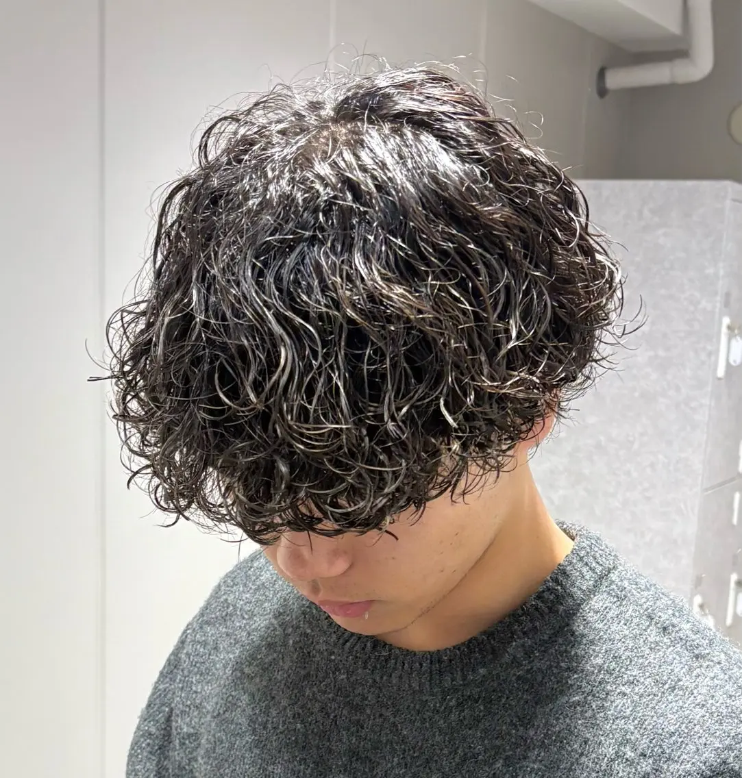 ショート パーマ メンズ カット パーマ トリートメント 【メンズ特化】 池田大成✂︎のヘアスタイル