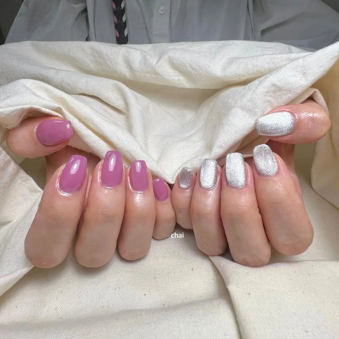 ワンカラー5本+マグネットorミラーのワンカラー5本(パラジェルもOK) 💅オフあり込みの写真
