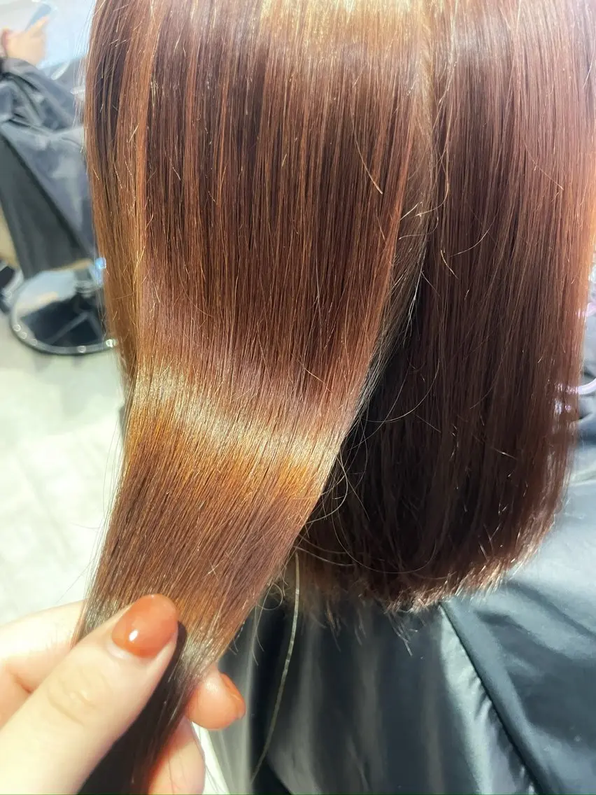 ミディアム 縮毛矯正 菅野 凪紗のヘアスタイル