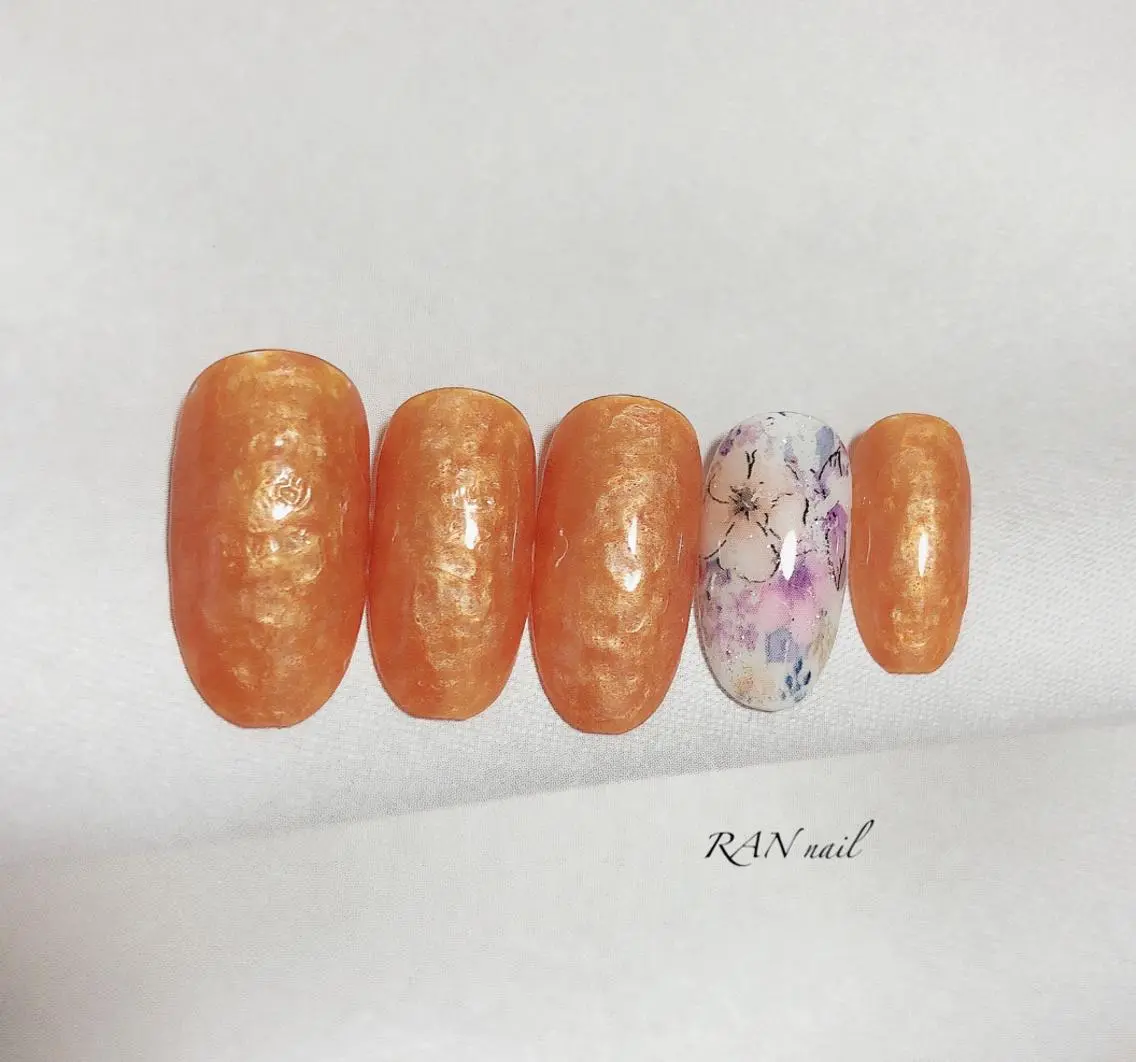 ネイル フラワーネイル フットネイル ラメ(グリッター) オフィスネイル ワンカラーネイル RAN nailのネイルデザイン