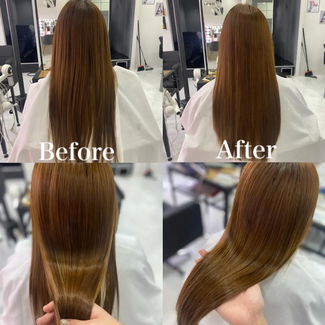 ロング カラー トリートメント カット ヘアカラー トリートメント 髪質改善×矯正🫧 韓国ヘアasamiのヘアスタイル