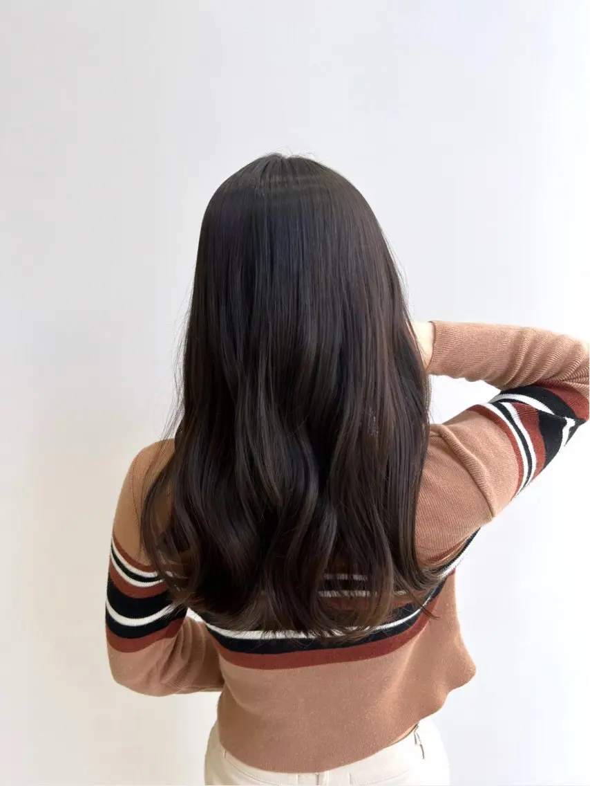 セミロング カラー ヘアアレンジ カット ヘアカラー トリートメント ✨艶髪✨ 吉田誠のヘアスタイル
