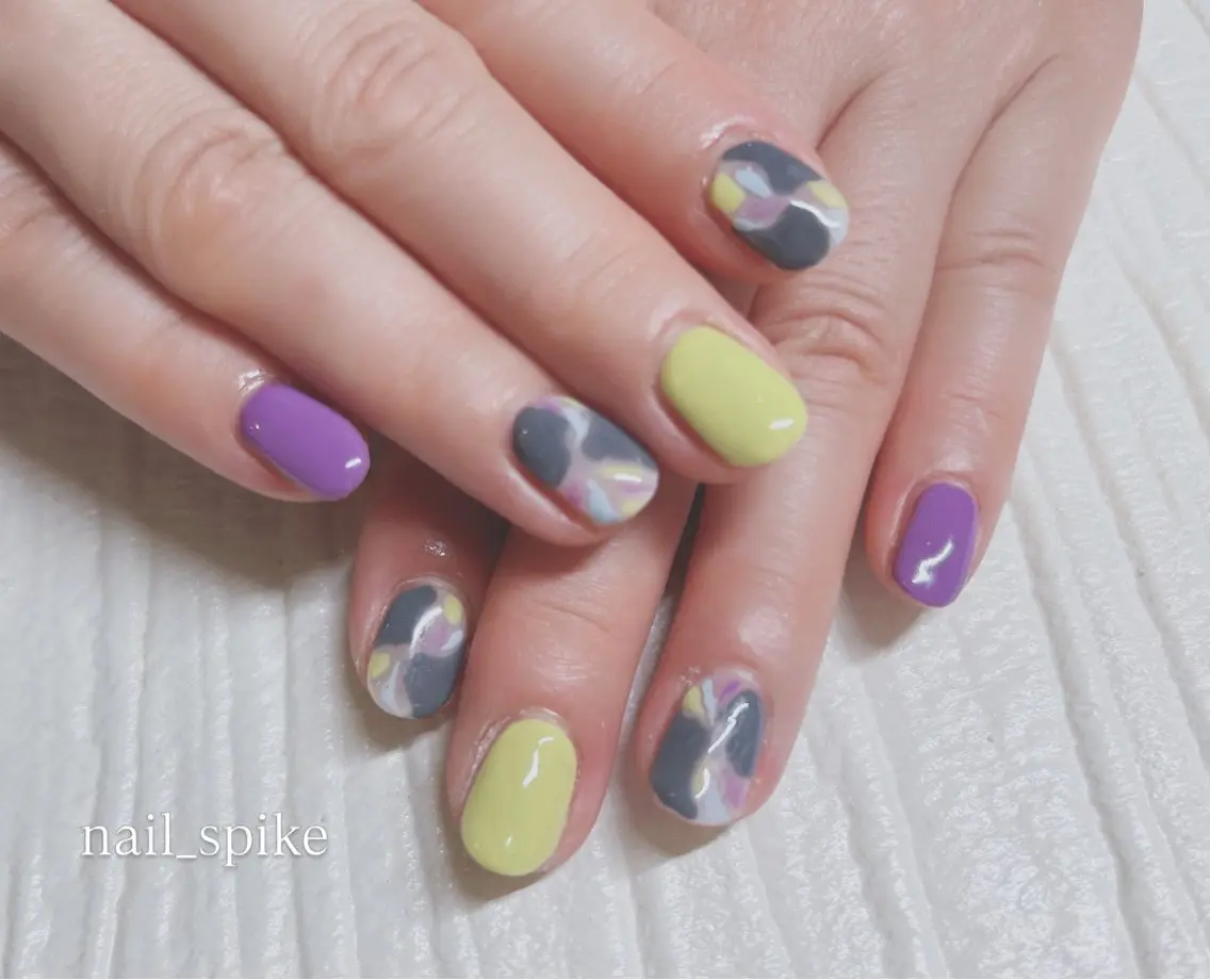 ネイル ジェルネイル ハンドネイル nail spikeのネイルデザイン