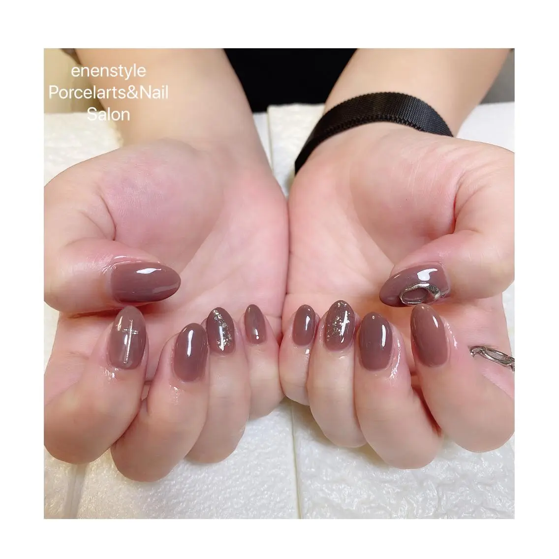 ミディアム ネイル ハンドネイル 🐾enen style 🐾のネイルデザイン