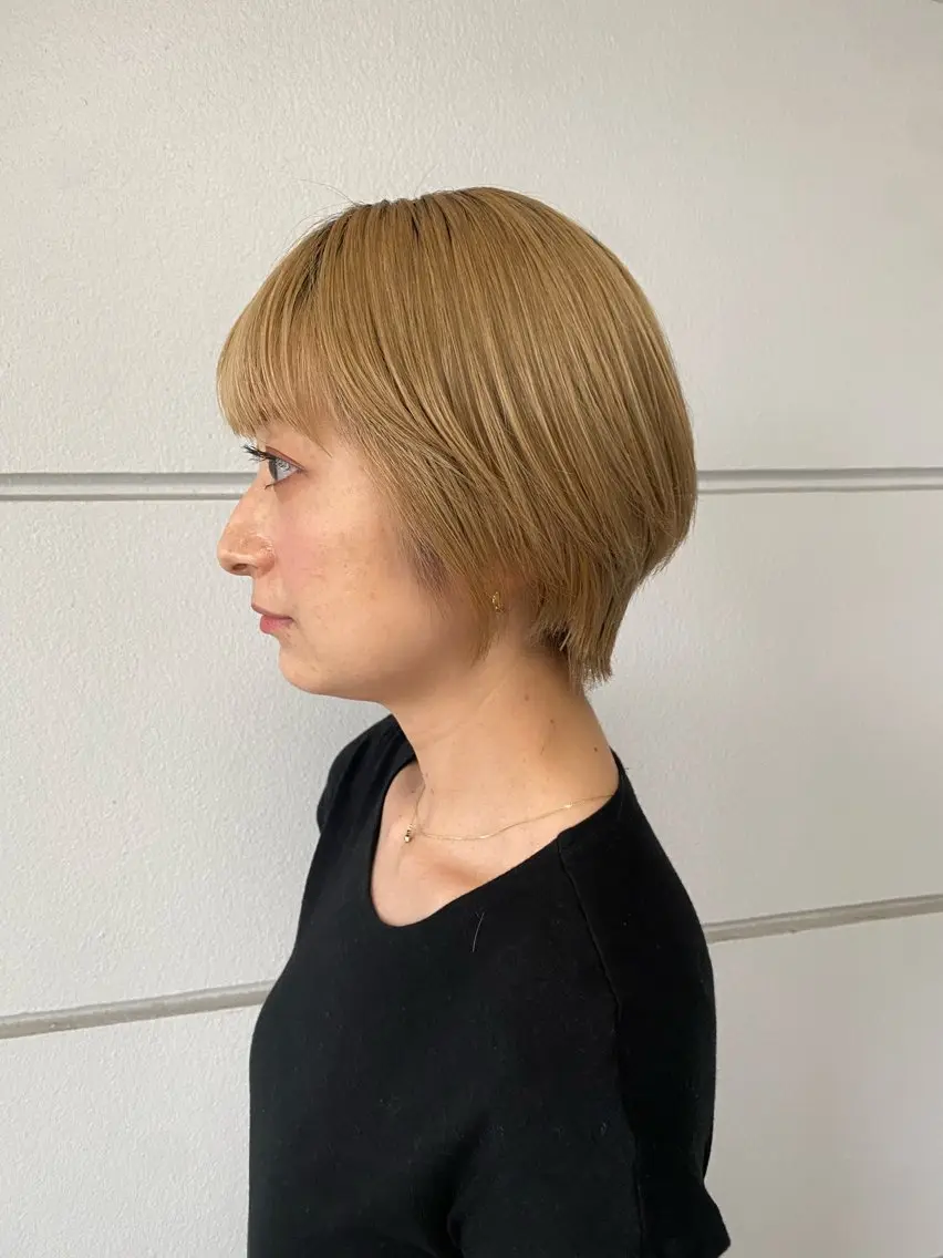 ショート カラー ショートヘア 小顔カット 髪質改善特化🥣🫧 天神美容室のヘアスタイル
