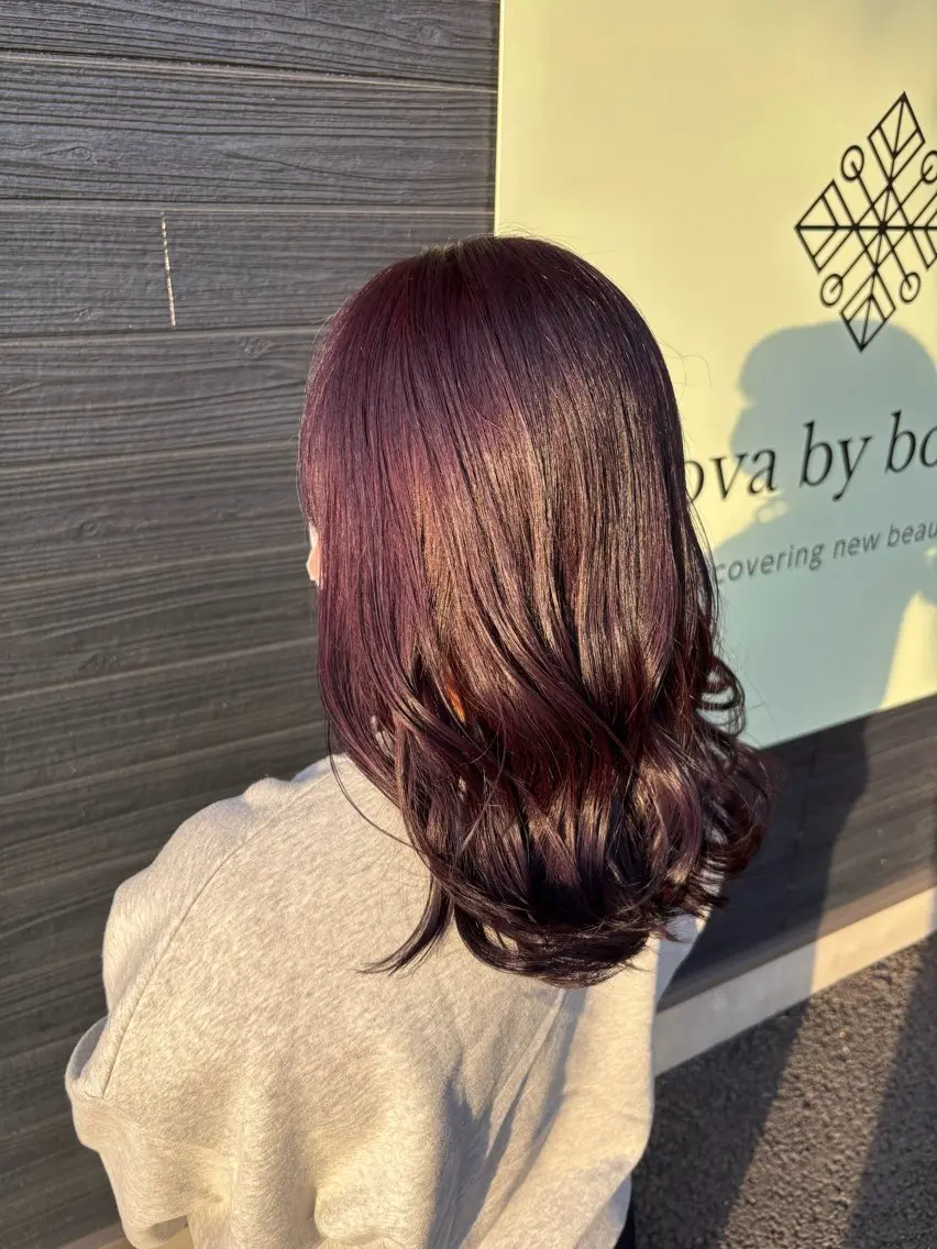 セミロング レディースレイヤー× 透明感カラー/紗彩のヘアスタイル