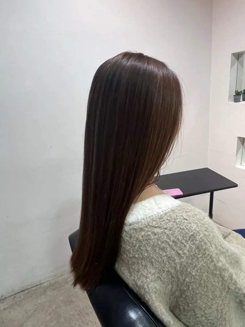 ロング 縮毛矯正 あいこ .のヘアスタイル