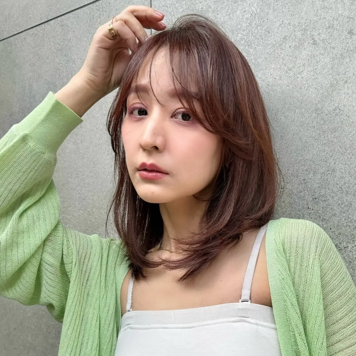 ロング カラー 似合わせカット カット ヘアカラー トリートメント レイヤー/髪質改善 Lond ambreのヘアスタイル
