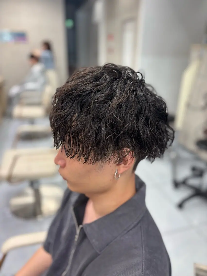ショート パーマ メンズ カット パーマ メンズ特化韓国風 パーマスタイル/りんのヘアスタイル